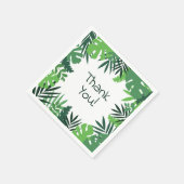 Dank u voor de tekst oerwoud palmbladeren lijst servet (Hoek)