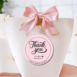 Dank u voor de typografie van het penseel van het  ronde sticker