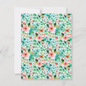 Dank u voor de typografie Ziekenbloemen grens Bedankkaart (Achterkant)