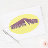Dank u voor de verbrekte Floral Ovale Sticker (Envelop)