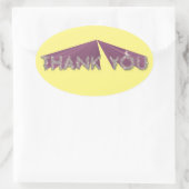 Dank u voor de verbrekte Floral Ovale Sticker (Tas)