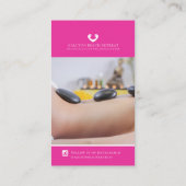 Dank u voor de verwijzing fotopromo roze herhaling visitekaartje (Achterkant)