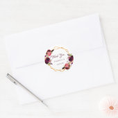 Dank u voor de waterkleurige bloemkolen die goud h ronde sticker (Envelop)