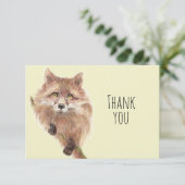 Dank u voor de Waterverf Fox Animal Art Natuur Bedankkaart (Staand voorkant)