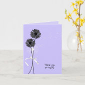 dank u voor de zwarte dandelion in het paars kaart (Gele Bloem)