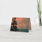 Dank u voor donatie nota Kaart, lichtstraal Bedankkaart (Voorkant)