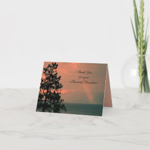 Dank u voor donatie nota Kaart, lichtstraal Bedankkaart