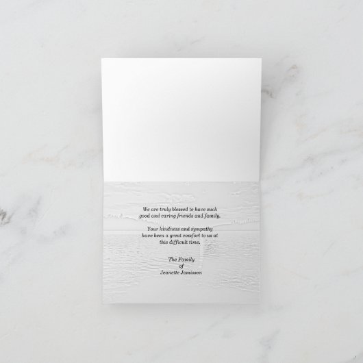 Dank u voor donatie notitie Kaart, zonsondergang o Bedankkaart (Binnen)