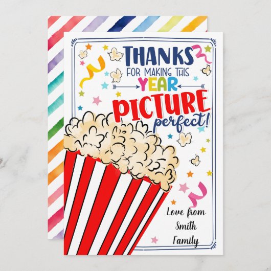 Dank u voor een afbeelding perfect jaar leraar cad kaart (Voorkant / Achterkant)