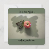 Dank u voor een Apple Green blanco Kaart (Voorkant)