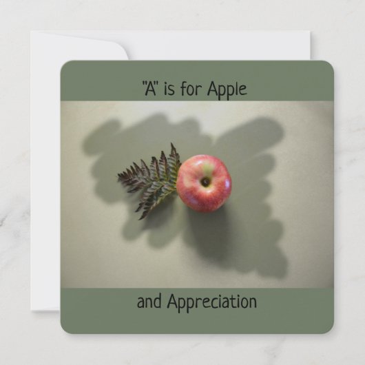 Dank u voor een Apple Green blanco Kaart (Voorkant)