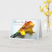 Dank u voor een Beste Vriend Calla Lilies Kaart (Gele Bloem)