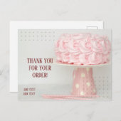 DANK U VOOR EEN CAKE BUSINESS BRIEFKAART (Voorkant / Achterkant)