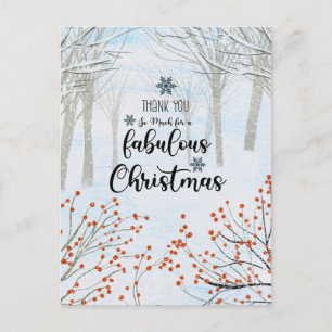 Dank u voor een fantastische kerst briefkaart