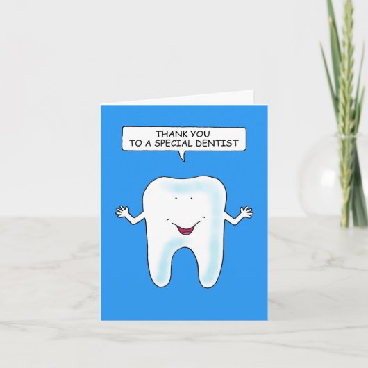 Dank u voor een speciale Dentist Talking Tooth Kaart (Voorkant)