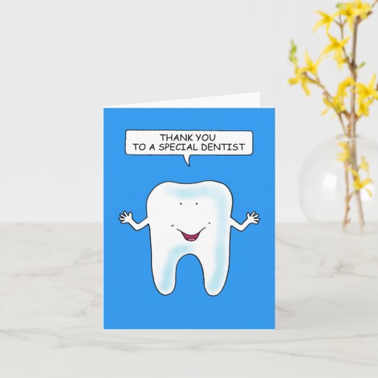 Dank u voor een speciale Dentist Talking Tooth Kaart (Gele Bloem)