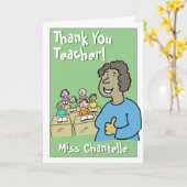 Dank u voor een Vrouw leraar Kaart (Gele Bloem)