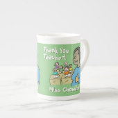 Dank u voor een Vrouw leraar Porselein Kop (Voorkant rechts)