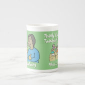 Dank u voor een Vrouw leraar Porselein Kop (Voorkant)