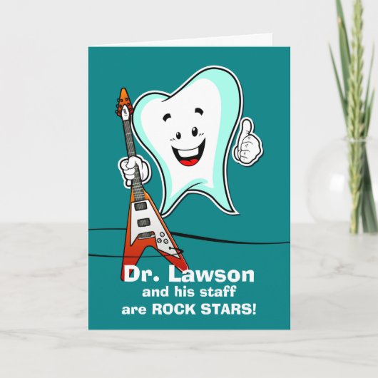 Dank u voor Endodontist met Rockstar Tooth Kaart (Voorkant)