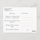 Dank u voor geschenken elegante foto virtuele part briefkaart (Achterkant)