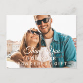 Dank u voor geschenken elegante foto virtuele part briefkaart (Voorkant)