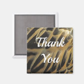 Dank u voor Golden Brown Duck Feather-waardering Magneet (Voorkant / Achterkant)