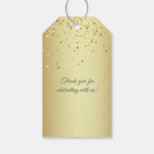 Dank u voor het 50e jaar Jubileum voor de gouden b Cadeaulabel (Achterkant)