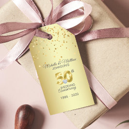 Dank u voor het 50e jaar Jubileum voor de gouden b Cadeaulabel