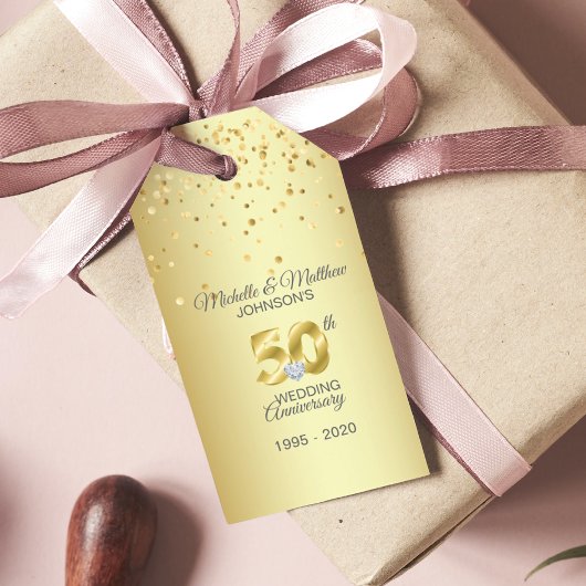 Dank u voor het 50e jaar Jubileum voor de gouden b Cadeaulabel