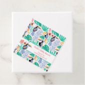 Dank u voor het Baby shower van Tropische Toucan B Bedankjes Labels (In situ)