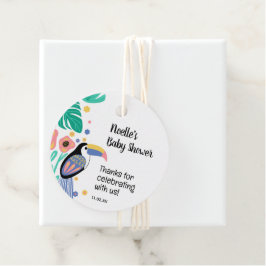 Dank u voor het Baby shower van Tropische Toucan B Bedankjes Labels