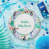 Dank u voor het Baby shower van Tropische Toucan B Papieren Bordje (Feest)