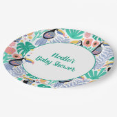 Dank u voor het Baby shower van Tropische Toucan B Papieren Bordje (Gekanteld)