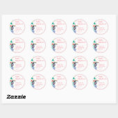 Dank u voor het Baby shower van Tropische Toucan B Ronde Sticker (Vel)