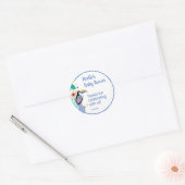 Dank u voor het Baby shower van Tropische Toucan B Ronde Sticker (Envelop)