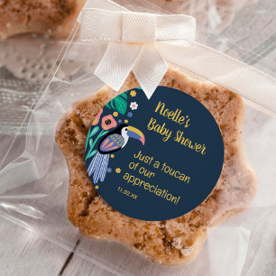Dank u voor het Baby shower van Tropische Toucan B Ronde Sticker