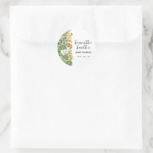 Dank u voor het Baby shower voor de komst van Safa Ronde Sticker