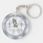 Dank u voor het bedienen van de Lord Christelijk G Sleutelhanger (Achterkant)