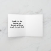 Dank u voor het Beschermen van me! Bedankkaart (Binnen)