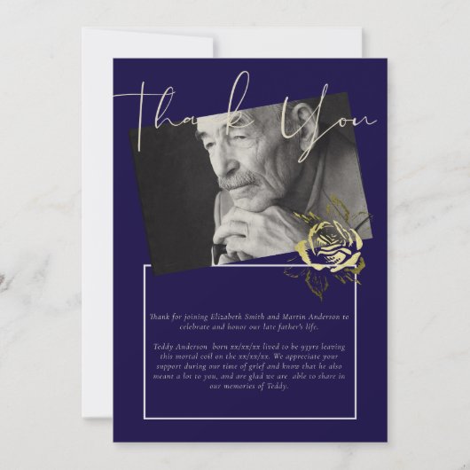 Dank u voor het bijwonen van de begrafenisherinner (Voorkant)