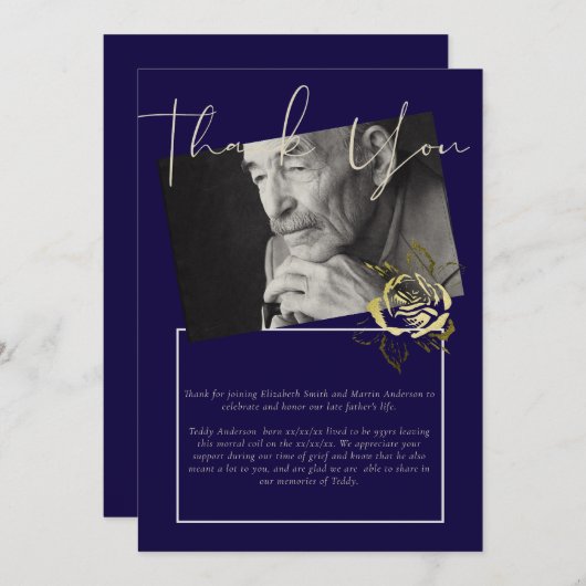 Dank u voor het bijwonen van de begrafenisherinner (Voorkant / Achterkant)