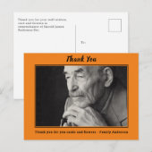 Dank u voor het bijwonen van de begrafenisherinner briefkaart (Voorkant / Achterkant)