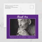 Dank u voor het bijwonen van de begrafenisherinner briefkaart (Voorkant / Achterkant)