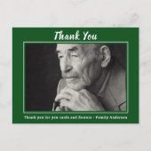 Dank u voor het bijwonen van de herdenkingsdienst  briefkaart (Voorkant)