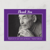 Dank U Voor Het Bijwonen Van De Herdenkingsdienst  Briefkaart (Voorkant)