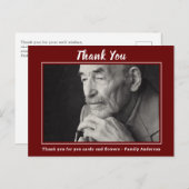 Dank U Voor Het Bijwonen Van De Herdenkingsplechti Briefkaart (Voorkant / Achterkant)