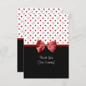 Dank u voor het bijwonen van het Girly Red Hearts Bedankkaart (Voorkant / Achterkant)