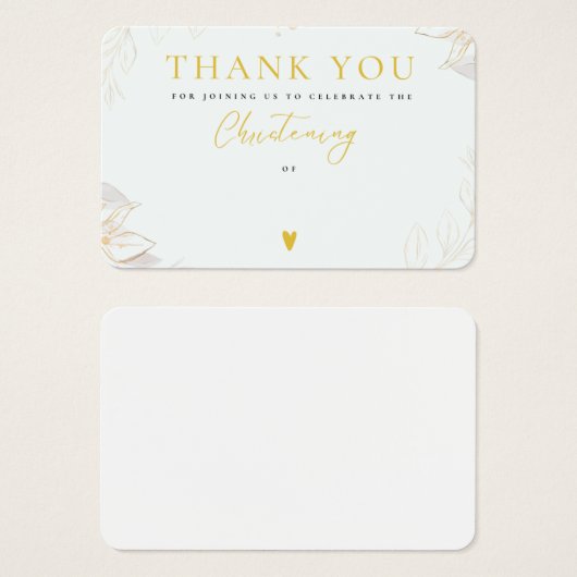 Dank u voor het bijwonen van kerstkaarten visitekaartje (Voorkant /achterkant)