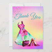 Dank U voor het binnentreden van Elegante Glitter Kaart (Achterkant)